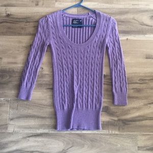 Purple 3/4 length sweater